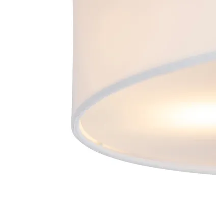 QAZQA Landelijke plafondlamp wit 50 cm - Drum 2