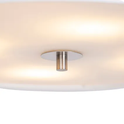 QAZQA Landelijke plafondlamp wit 50 cm - Drum 3