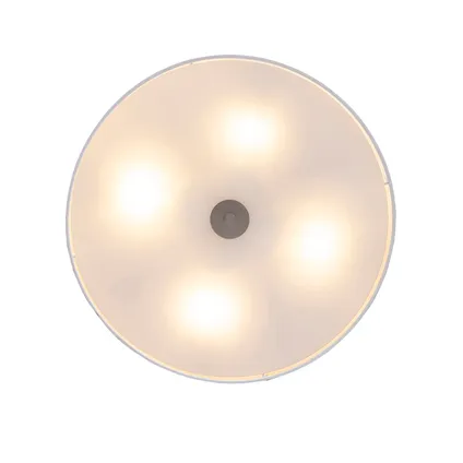 QAZQA Landelijke plafondlamp wit 50 cm - Drum 5