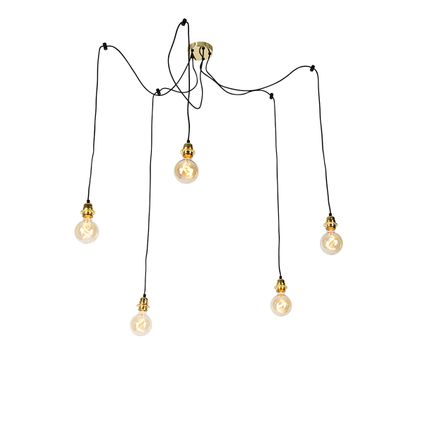 QAZQA Lampe suspendue moderne dorée dimmable - Cava 5
