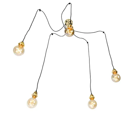 QAZQA Lampe suspendue moderne dorée dimmable - Cava 5 5