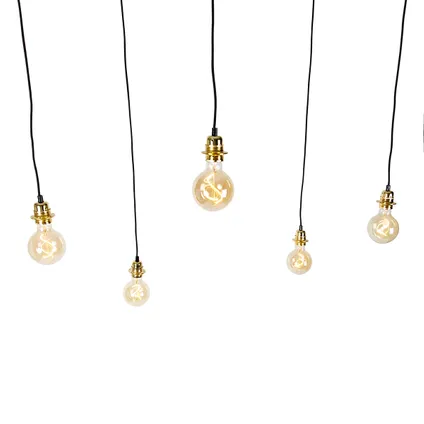 QAZQA Lampe suspendue moderne dorée dimmable - Cava 5 6