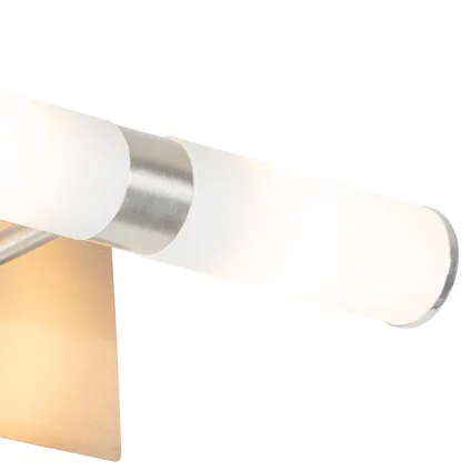 QAZQA Moderne wandlamp staal IP44 2-lichts - Bath 5