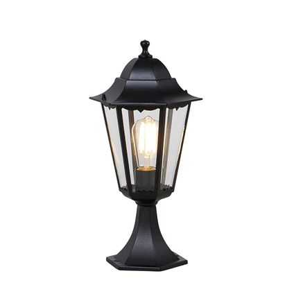 QAZQA Pied de lanterne d'extérieur classique noir 48,6 cm IP44 - New Orleans