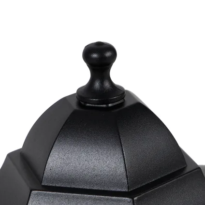 QAZQA Klassieke buitenlantaarn sokkel zwart 48,6 cm IP44 - New Orleans 2