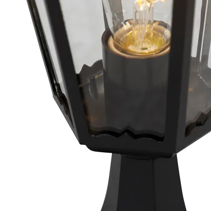 QAZQA Pied de lanterne d'extérieur classique noir 48,6 cm IP44 - New Orleans 5