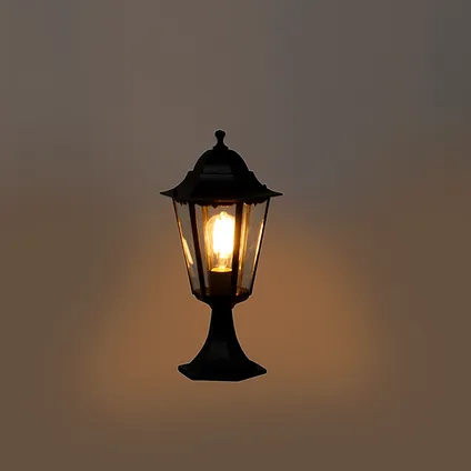 QAZQA Pied de lanterne d'extérieur classique noir 48,6 cm IP44 - New Orleans 10