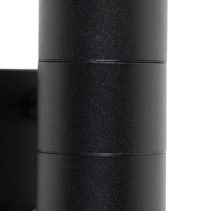 QAZQA Buitenwandlamp zwart met licht-donker sensor IP44 - Duo 3