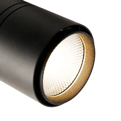 QAZQA Spot moderne triphasé dimmable noir avec LED 3000K - Règle 38 2