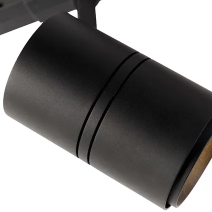QAZQA Spot moderne triphasé dimmable noir avec LED 3000K - Règle 38 3