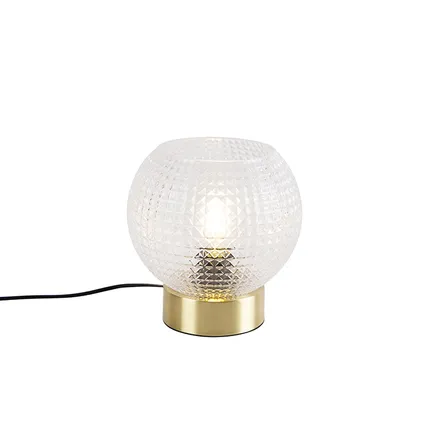 QAZQA Art Deco tafellamp messing - Sphere 2