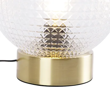 QAZQA Art Deco tafellamp messing - Sphere 3