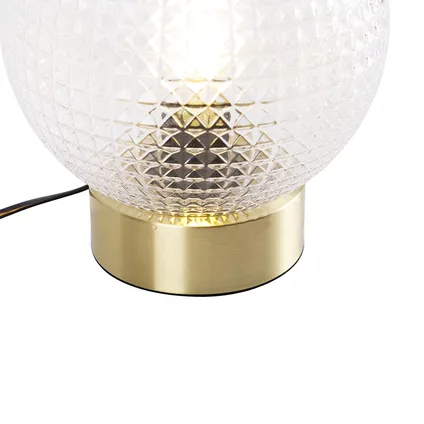 QAZQA Art Deco tafellamp messing - Sphere 7