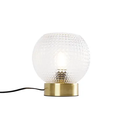 QAZQA Art Deco tafellamp messing - Sphere 8
