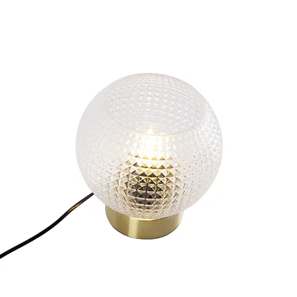 QAZQA Art Deco tafellamp messing - Sphere 9