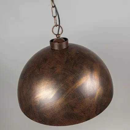 QAZQA Lampe à suspension industrielle brun rouille 50 cm - Magna Classic 3