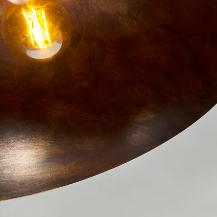 QAZQA Lampe à suspension industrielle brun rouille 50 cm - Magna Classic 6