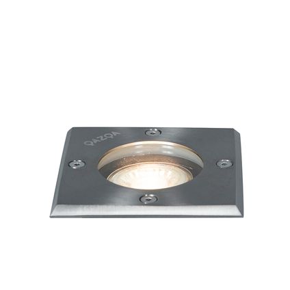 QAZQA Grondspot staal 10,5 cm IP65 - Basic Square