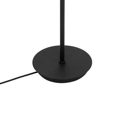 QAZQA Moderne vloerlamp zwart 5-lichts met smoke glas - Athens 8