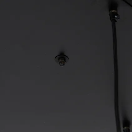 QAZQA Industriële hanglamp zwart met messing 5-lichts - Haicha 7