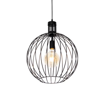 QAZQA Design hanglamp zwart 40 cm - Wire Dos