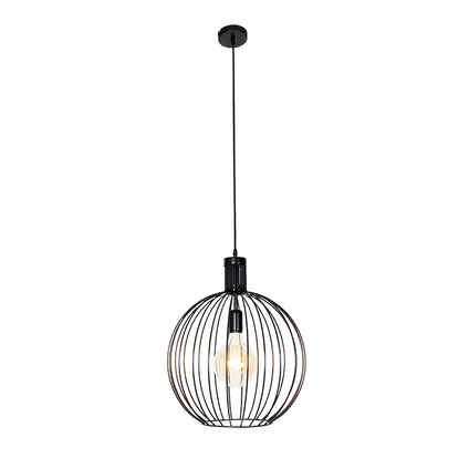 QAZQA Design hanglamp zwart 40 cm - Wire Dos 3