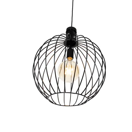 QAZQA Design hanglamp zwart 40 cm - Wire Dos 9