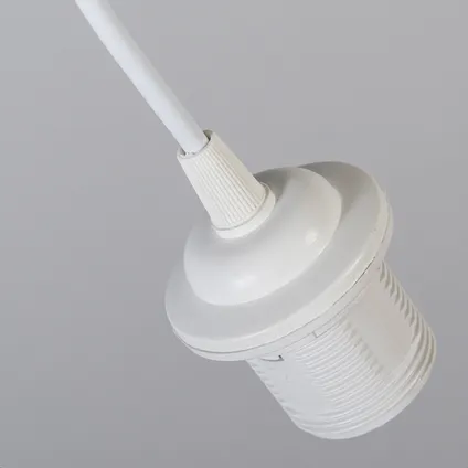 QAZQA Retro hanglamp crème 25 cm - Plisse 10