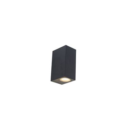 QAZQA Moderne wandlamp zwart 2-lichts IP44 - Baleno