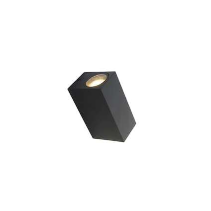 QAZQA Moderne wandlamp zwart 2-lichts IP44 - Baleno 9