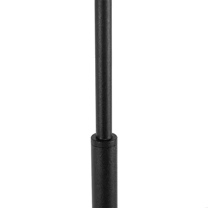 QAZQA Moderne vloerlamp zwart met goud rond - VT 9