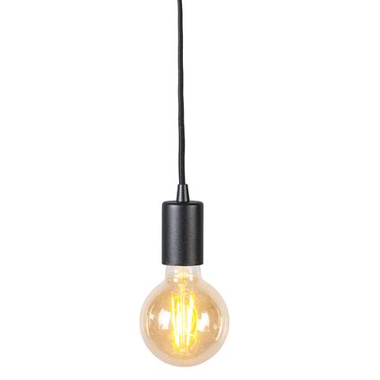 QAZQA Lampe à suspension industrielle noire - Facil 1