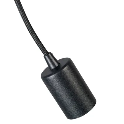 QAZQA Lampe à suspension industrielle noire - Facil 1 5