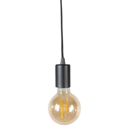 QAZQA Lampe à suspension industrielle noire - Facil 1 6