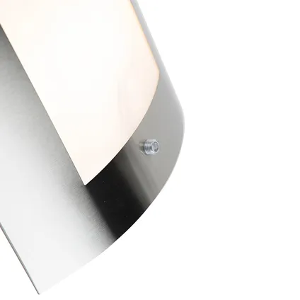 QAZQA Buitenwandlamp staal IP44 licht-donker sensor - Emmerald 1 6