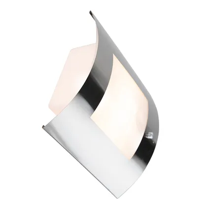 QAZQA Buitenwandlamp staal IP44 licht-donker sensor - Emmerald 1 10