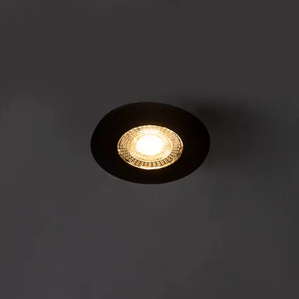 QAZQA Spot encastrable noir avec LED dimmable en 3 étapes - Ulo 9