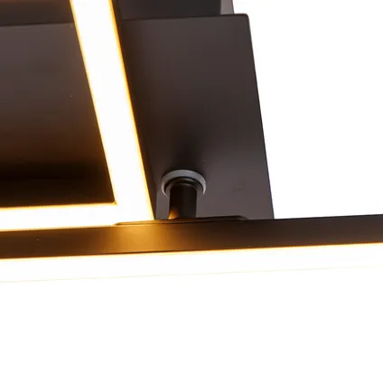 QAZQA Plafondlamp langwerpig zwart 3-staps dimbaar - Plazas Novo 2