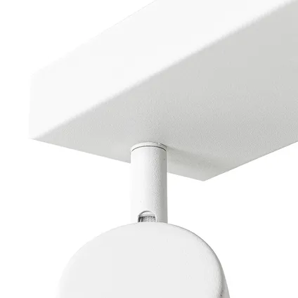 QAZQA Moderne plafondlamp wit 2-lichts verstelbaar rechthoekig - Jeana 6