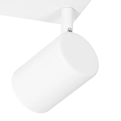 QAZQA Plafonnier moderne blanc 2 lumières orientable rectangulaire - Jeana 7
