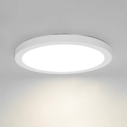 QAZQA Spot encastrable ou en saillie blanc 30 cm avec LED 3 niveaux dim to warm - Trans 9