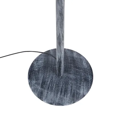 QAZQA Vloerlamp grijs met grijze kap 50 cm - Simplo 7