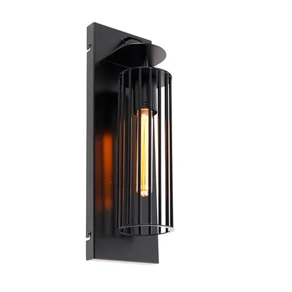 QAZQA Moderne wandlamp zwart - Balenco Wazo 2