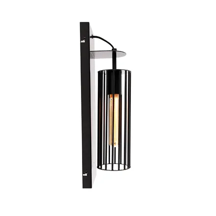 QAZQA Moderne wandlamp zwart - Balenco Wazo 8
