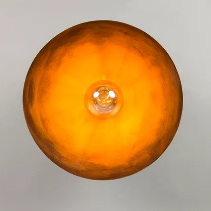 QAZQA Industriële plafondlamp zwart met goud 35 cm - Magna 5