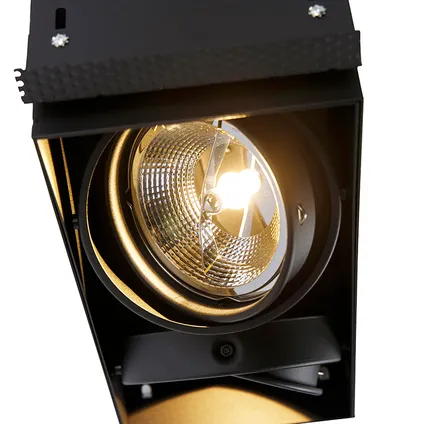 QAZQA Inbouwspot zwart GU10 AR111 Trimless 2-lichts - Oneon 2