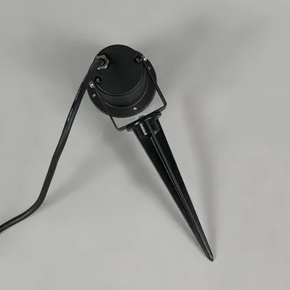QAZQA Spot de jardin noir avec cordon et fiche 230 cm IP65 - Basic 6