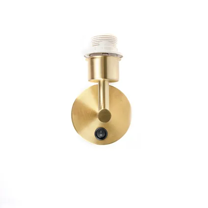 QAZQA Moderne wandlamp goud 1-lichts met schakelaar - Combi 8