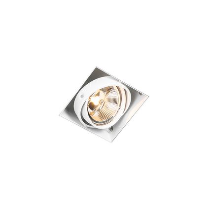 QAZQA Spot encastrable blanc GU10 AR111 trimless réglable - Oneon