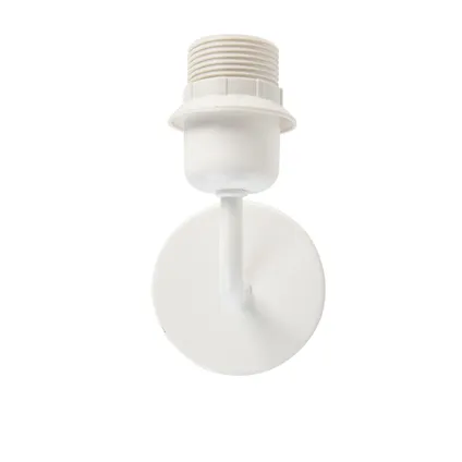 QAZQA Wandlamp wit met E27 fitting zonder kap - Matt 8